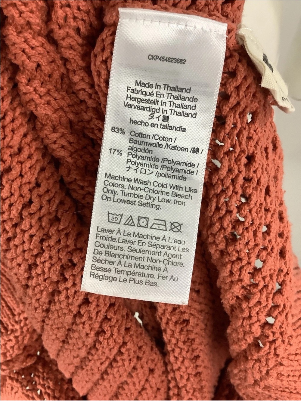 Madewell Sz S Fairview Heavy Knit Pullover Casual Sweater Tank Rust Red Top - Picture 6 of 6